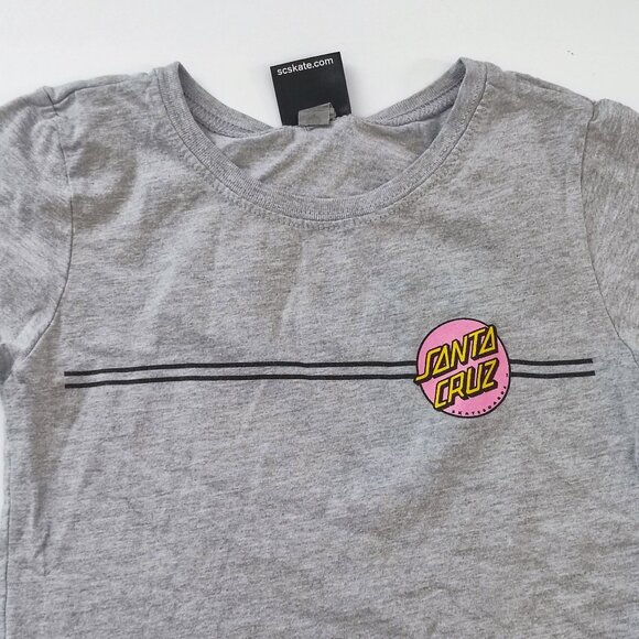 Santa Cruz The Original Skateboards girl's size M T-shirt grey graphic design - Picture 2 of 8